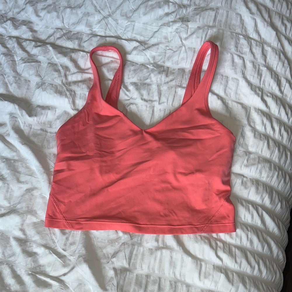 lululemon align tank size 4, coral 🪸